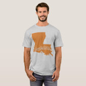 De staat Louisiana T-shirt voor de vorm (Voorkant volledig)