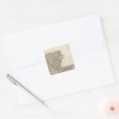 De staat Louisiana Vierkante Sticker (Envelop)