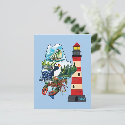 De staat Maine Briefkaart (Staand voorkant)