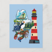 De staat Maine Briefkaart (Voorkant)