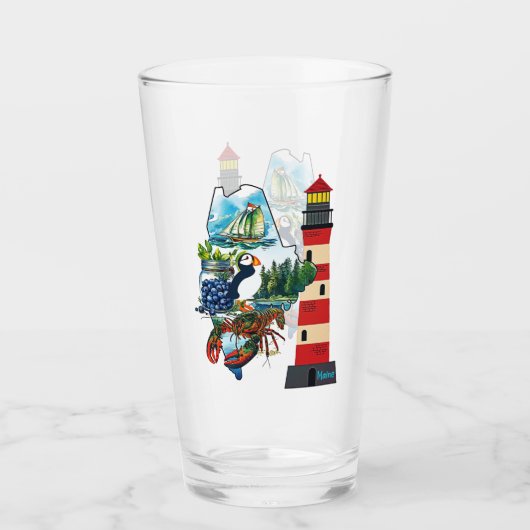 De staat Maine Glas (Voorkant)