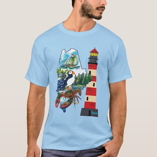 De staat Maine T-shirt (Voorkant)