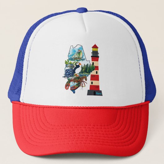 De staat Maine Trucker Pet (Voorkant)
