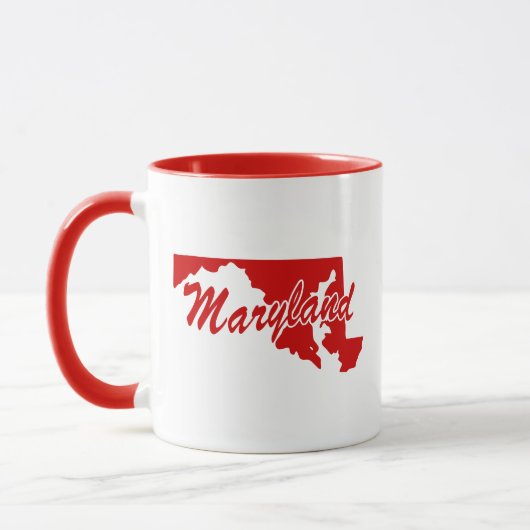 De staat Maryland Shape Red Mok (Links)