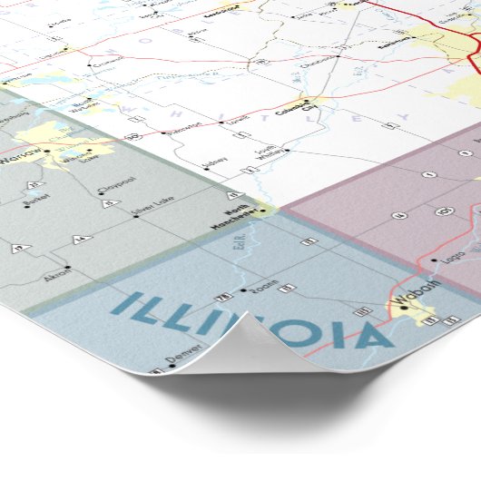 De staat Metropotamie Poster (Hoek)