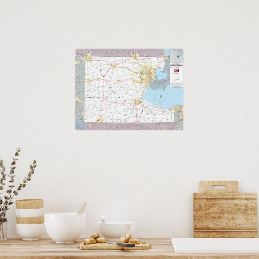 De staat Metropotamie Poster (Keuken)