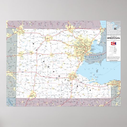 De staat Metropotamie Poster (Voorkant)