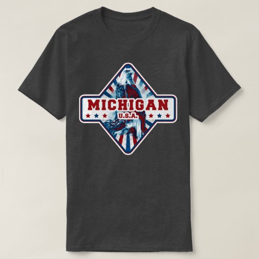 De staat Michigan american eagle T-shirt (Design voorkant)