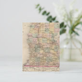 De staat Michigan Atlas Map Briefkaart (Staand voorkant)