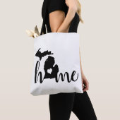 de staat Michigan Black Silhouette "Home" Tote Bag (Dichtbij)