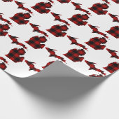 De staat Michigan Buffalo Plaid Cadeaupapier (Hoek)