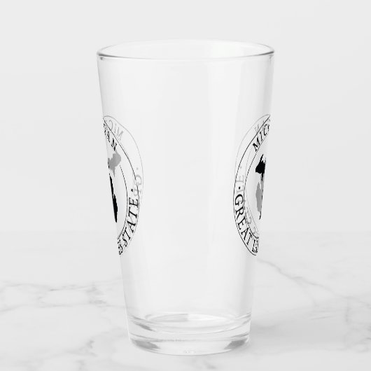 De staat Michigan Drink Glass Glas (Links)