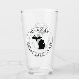 De staat Michigan Drink Glass Glas