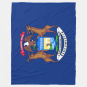 De staat Michigan Flag Fleece Deken (Voorkant)