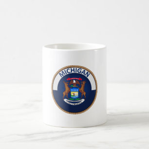 De staat Michigan Flag Seal Koffiemok