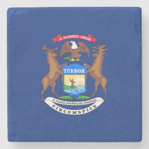 De staat Michigan Flag Stenen Onderzetter