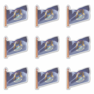 De staat Michigan Flag Sticker