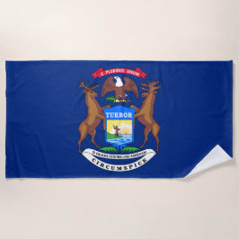 De staat Michigan Flag Strandlaken