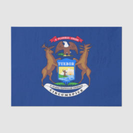 De staat Michigan Flag Tissuepapier