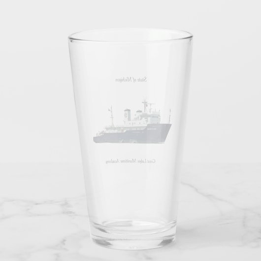 De staat Michigan glass Glas (Achterkant)