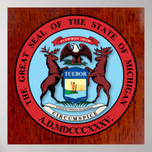 De staat Michigan Great Seal Poster