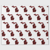 De staat Michigan in het patroon van gebuffellazen Cadeaupapier (Vlak)