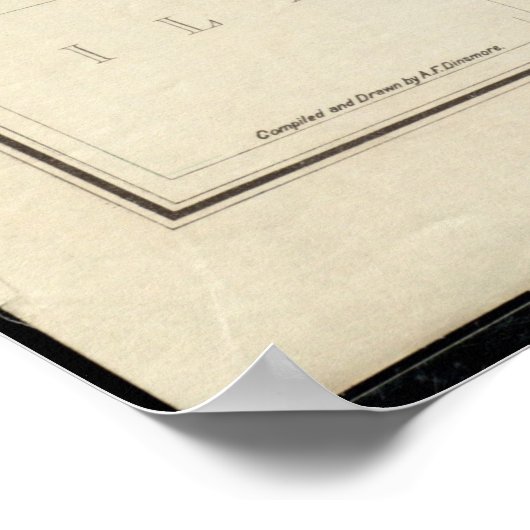 De staat Michigan  Map Poster (Hoek)