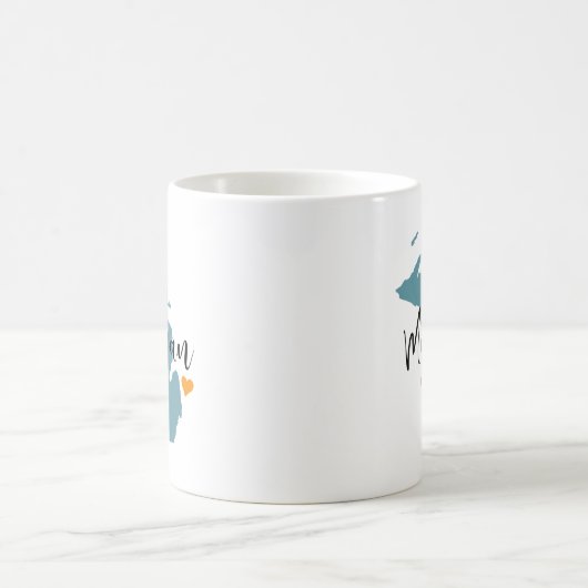 De staat Michigan met hart Koffiemok (Center)