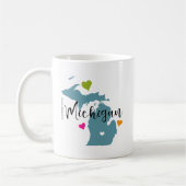 De staat Michigan met hart Koffiemok (Links)