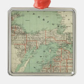 De staat Michigan Metalen Ornament (Voorkant)