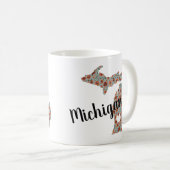 de staat Michigan Poppies Floral Pattern Koffiemok (Voorkant rechts)