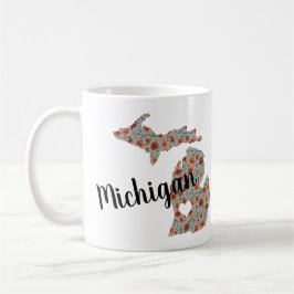 de staat Michigan Poppies Floral Pattern Koffiemok