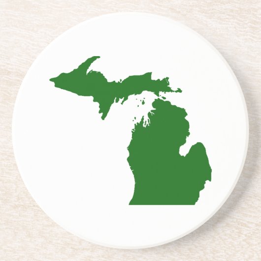 De staat Michigan Sandstone Onderzetter (Voorkant)