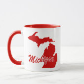De staat Michigan Shape Red Mok (Links)