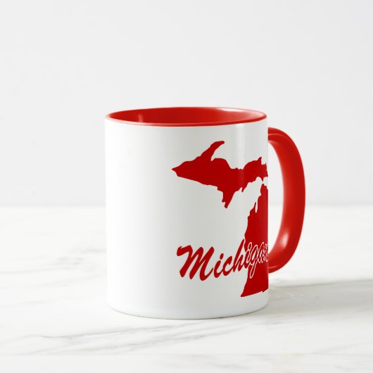 De staat Michigan Shape Red Mok (Voorkant rechts)