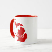 De staat Michigan Shape Red Mok (Voorkant links)
