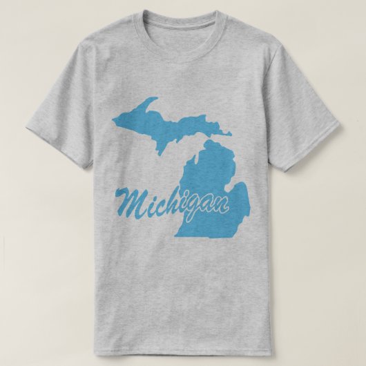 De staat Michigan Shape T-shirt (Design voorkant)