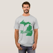 De staat Michigan Shape T-shirt (Voorkant volledig)