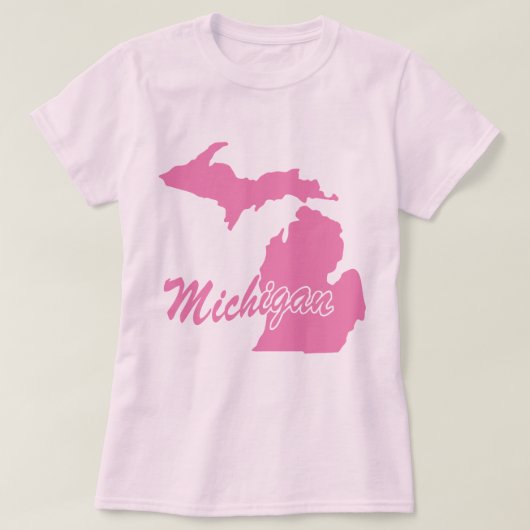 De staat Michigan Shape T-shirt (Design voorkant)