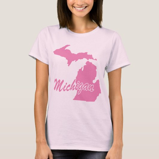 De staat Michigan Shape T-shirt (Voorkant)