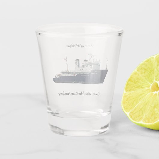 De staat Michigan shot glass Shot Glas (Achterkant)