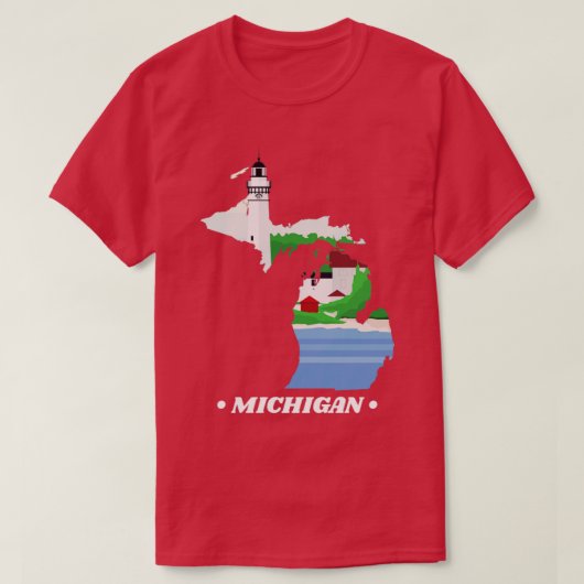 De staat Michigan T-shirt (Design voorkant)