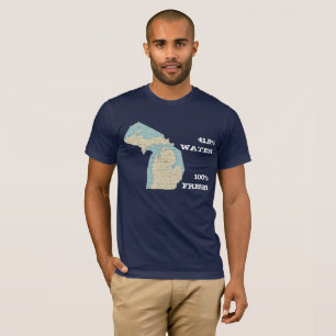 De staat Michigan T-Shirt - 41,5% water - 100% vri