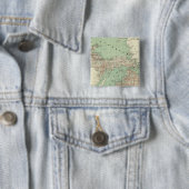 De staat Michigan Vierkante Button 5,1 Cm (In situ)