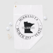 De staat Minnesota Golf Towel, gepersonaliseerd Golfhanddoek (Insitu)