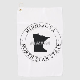 De staat Minnesota Golf Towel, gepersonaliseerd Golfhanddoek