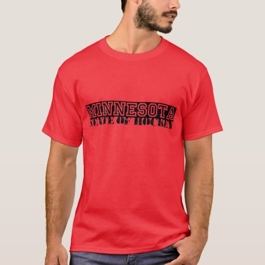 De staat Minnesota Hockey T-shirt (Voorkant)