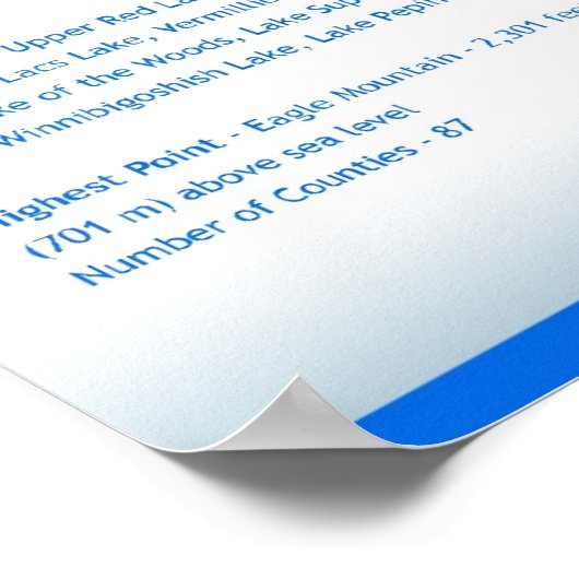 De staat Minnesota,MN-Posters Poster (Hoek)