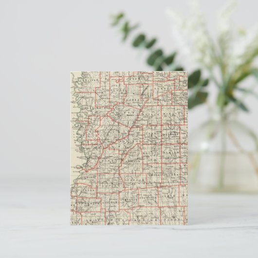 De staat Mississippi Briefkaart (Staand voorkant)