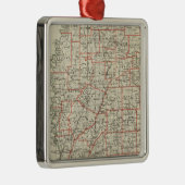 De staat Mississippi Metalen Ornament (Rechts)
